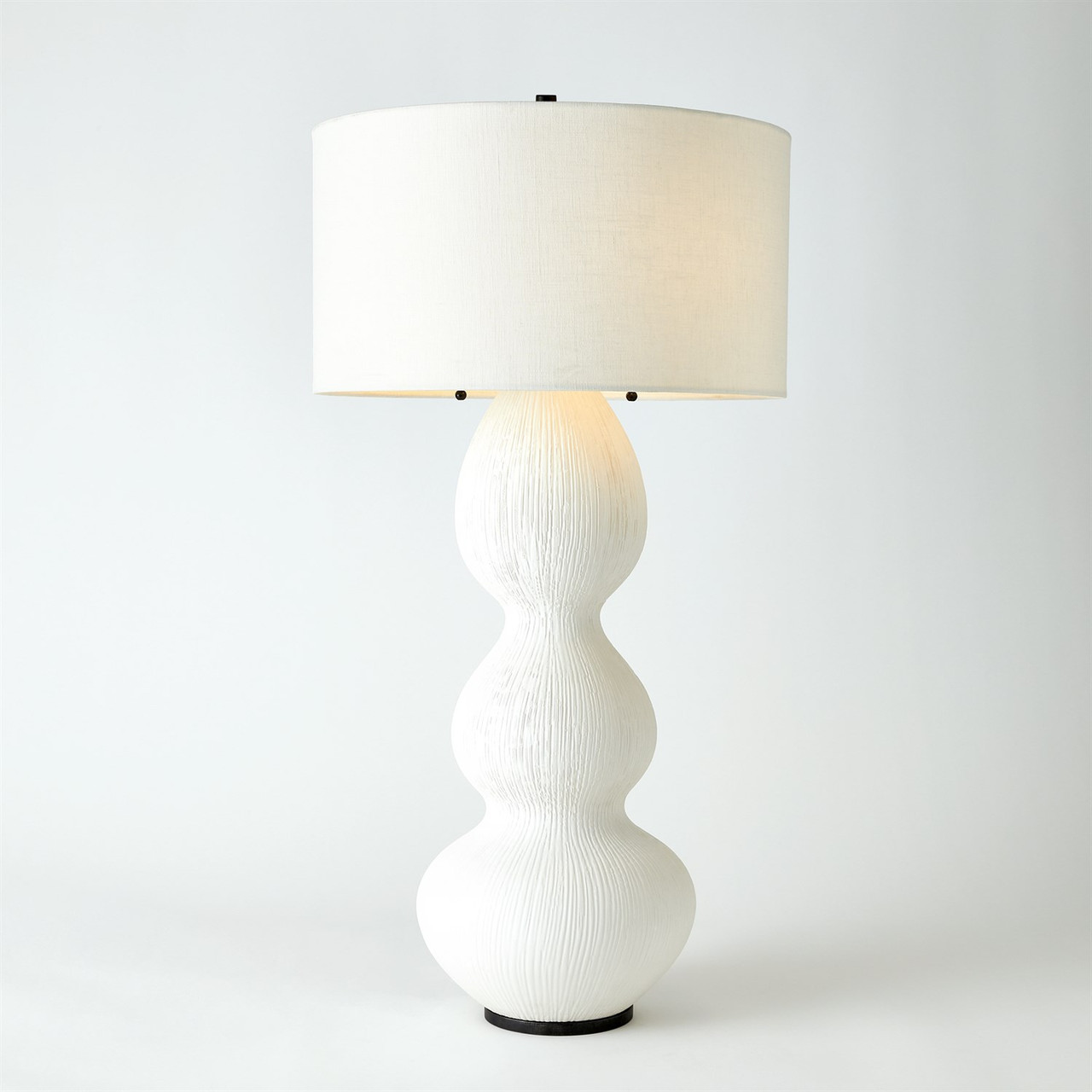 Matte white sales table lamp