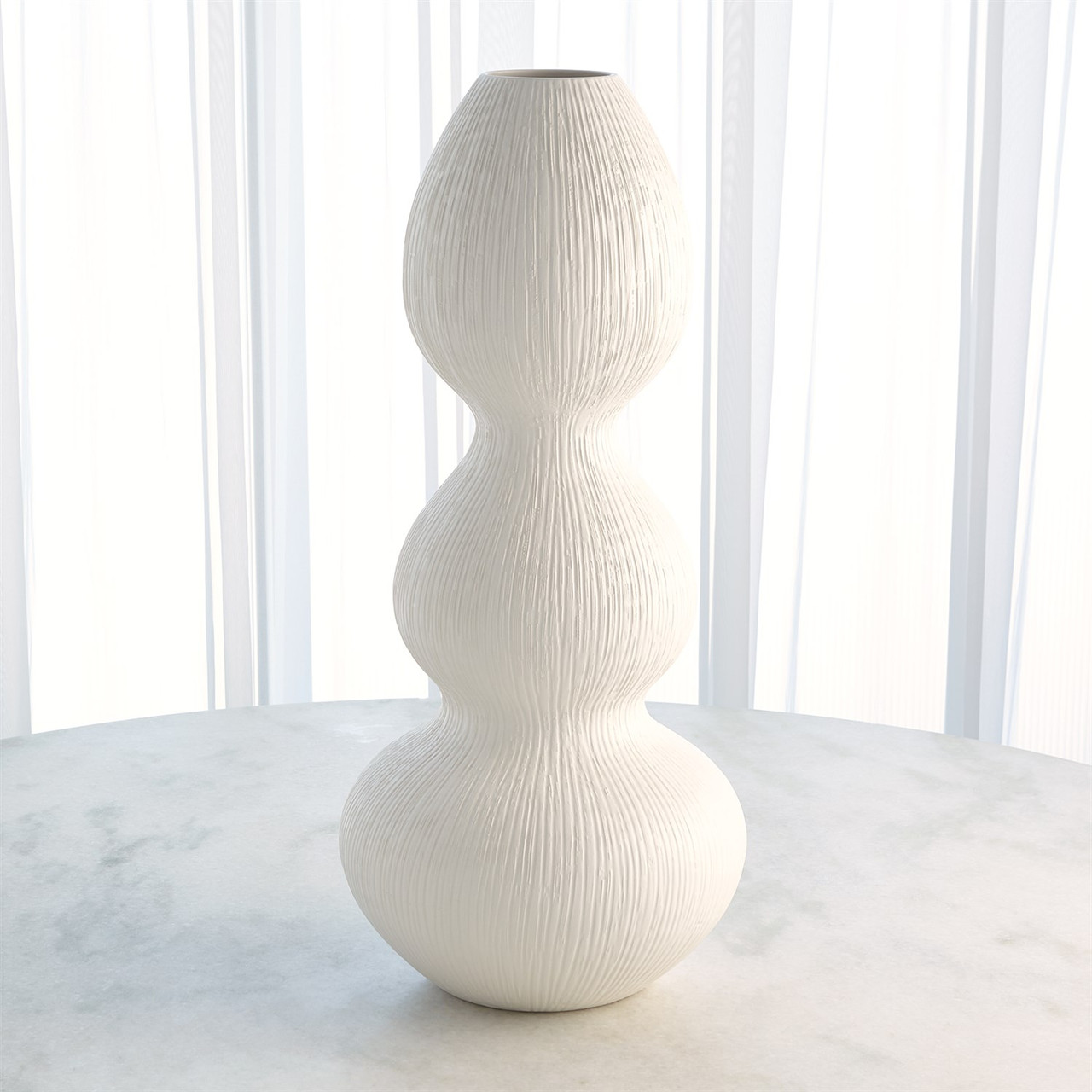 Studio A Torch Vase - Matte White - Lg - Thumbnail 4