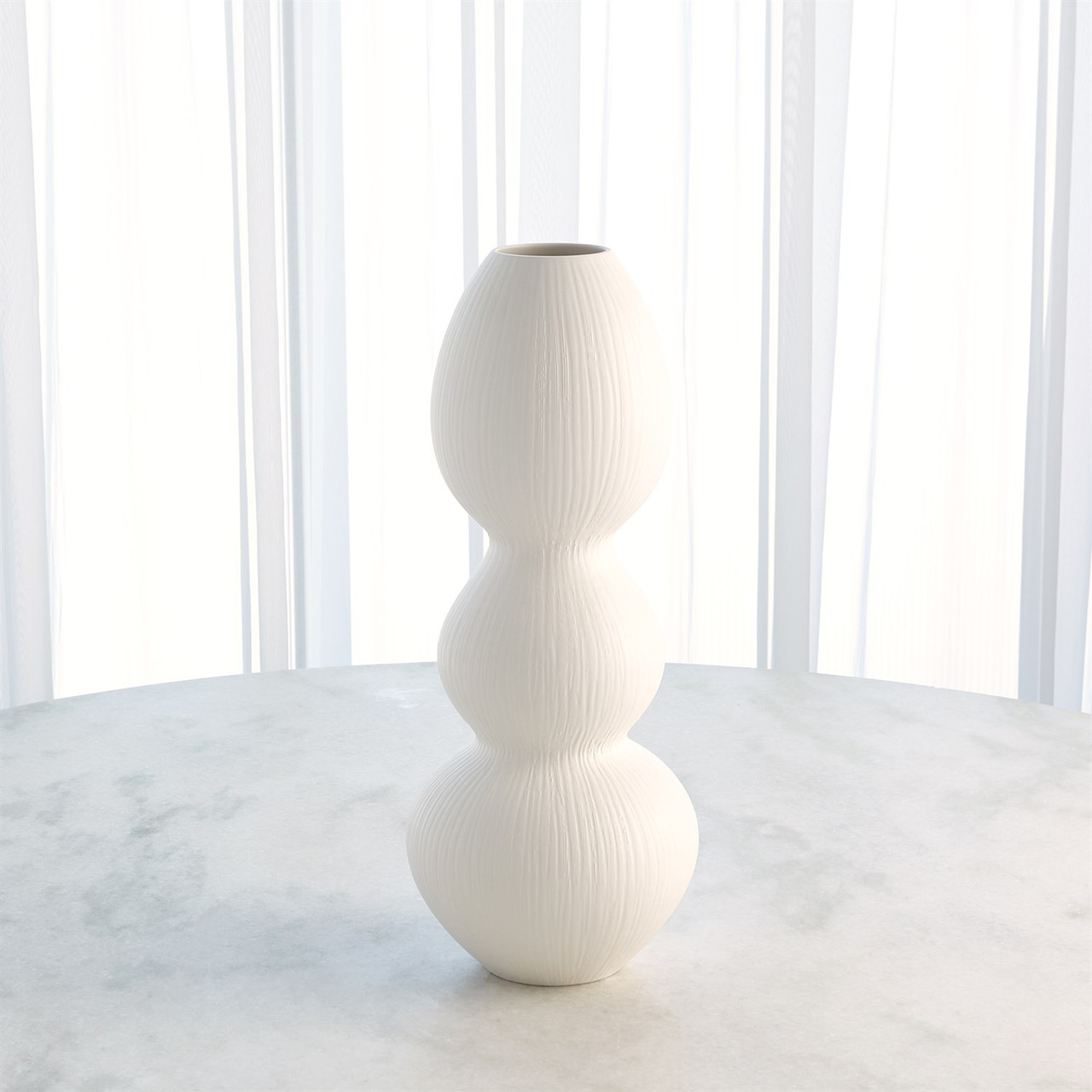 Studio A Torch Vase - Matte White - Lg - Thumbnail 3