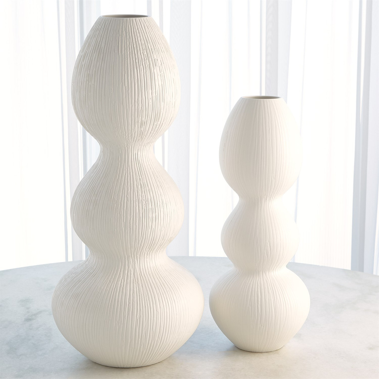Studio A Torch Vase - Matte White - Lg - Thumbnail 2