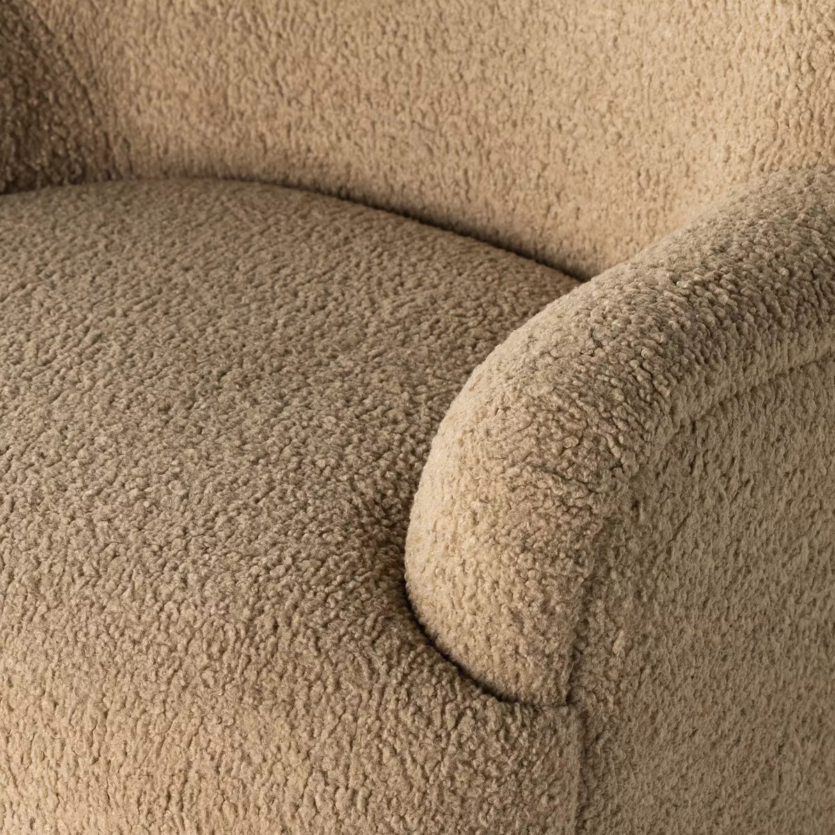 Four Hands Kadon Swivel Chair - Sheepskin Camel