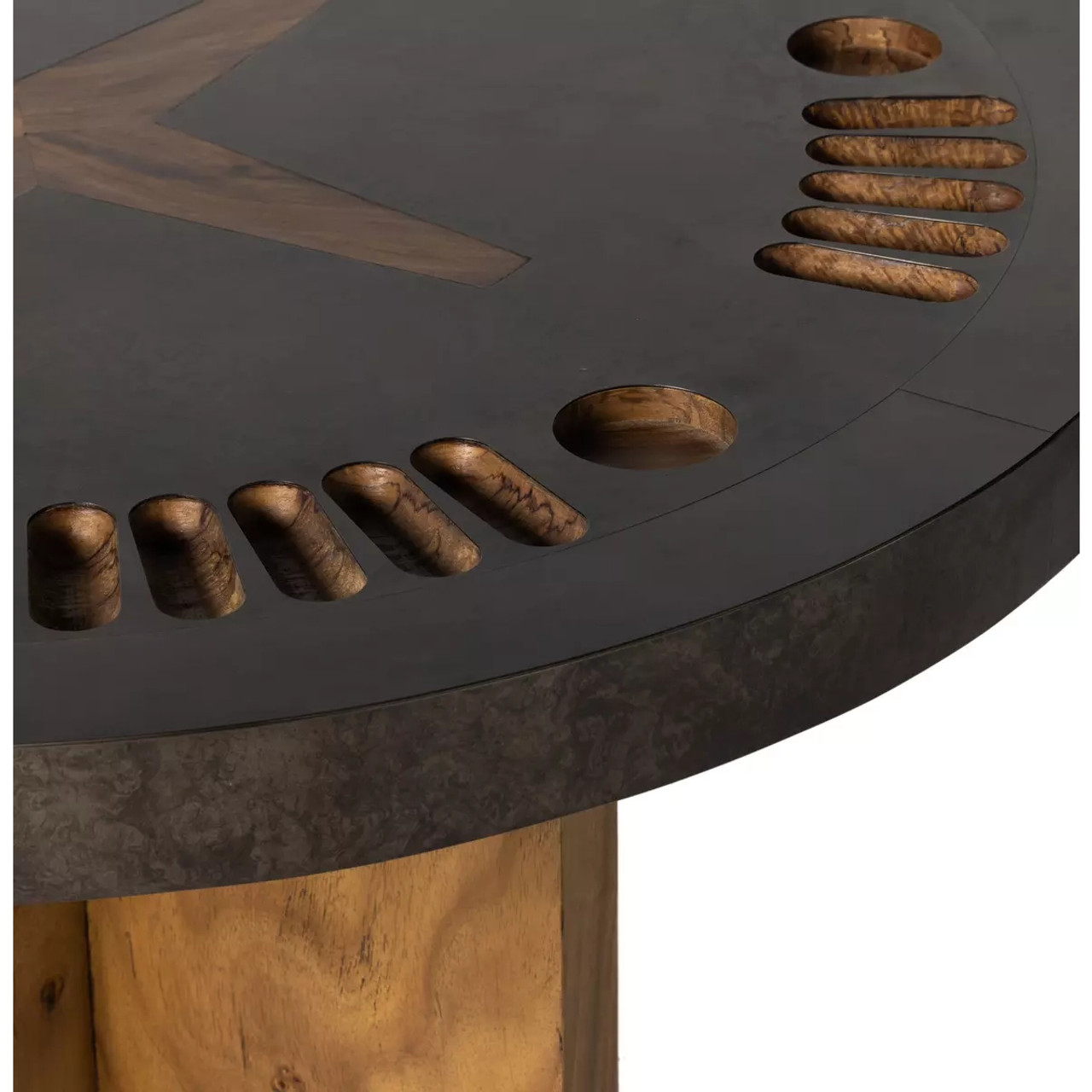Chart Gallery スタンダード Four Hands Poker Table - Natural Brown Guanacaste