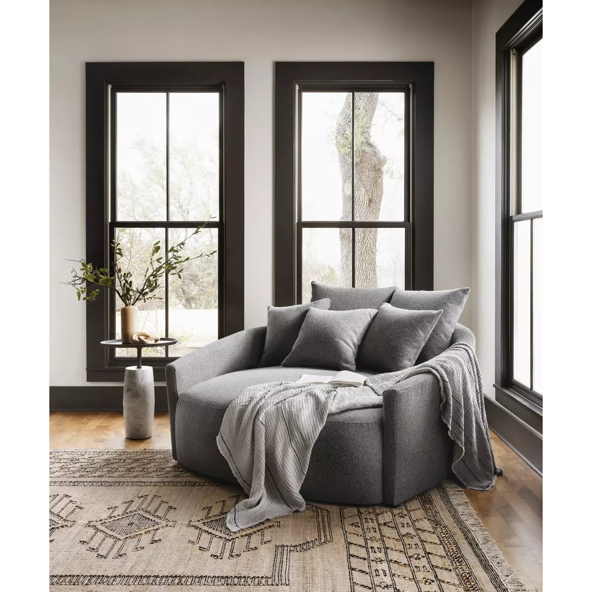 Four Hands Chloe Media Lounger Gibson Smoke