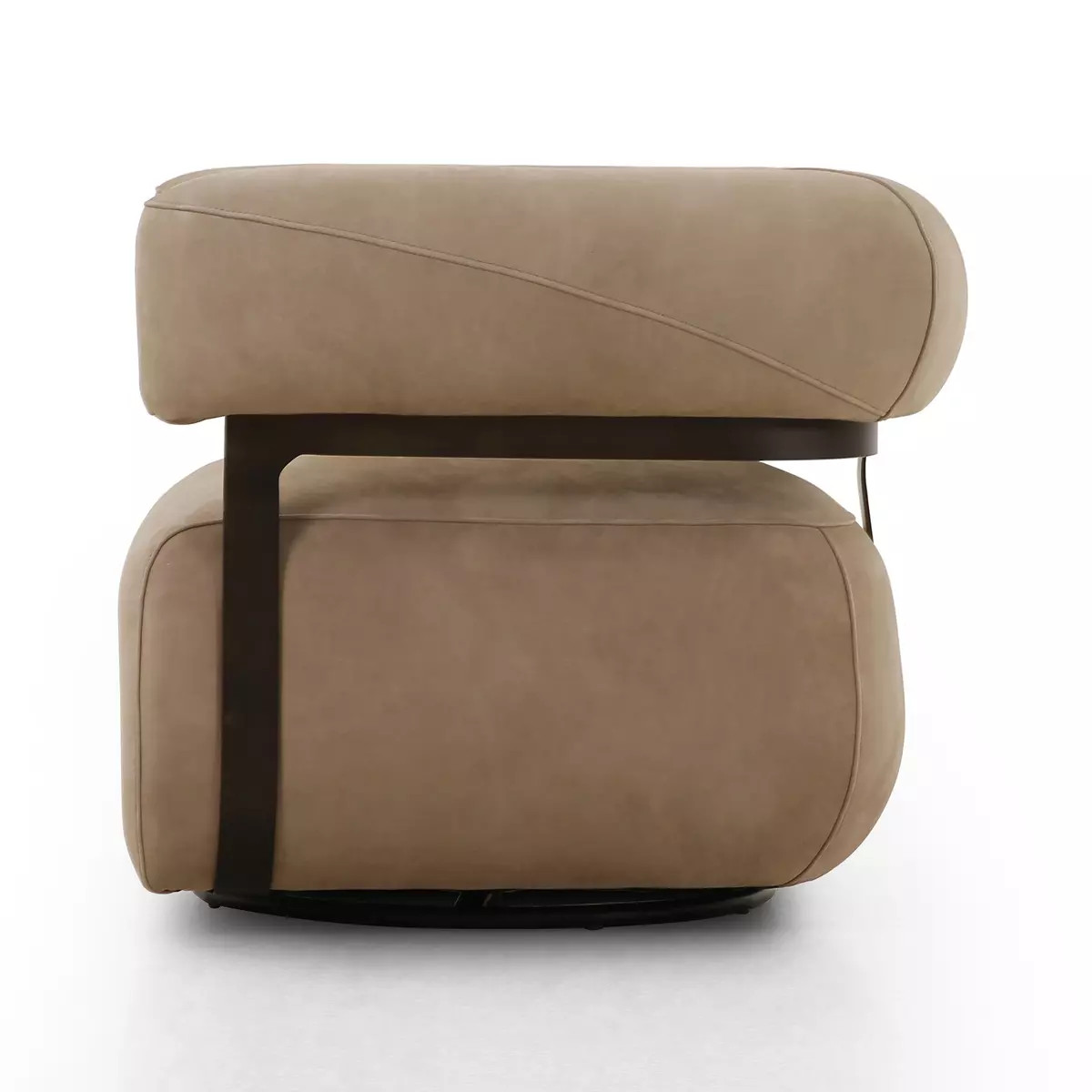 ゆゆゆ Four Hands Gareth Swivel Chair - Nubuck Silver