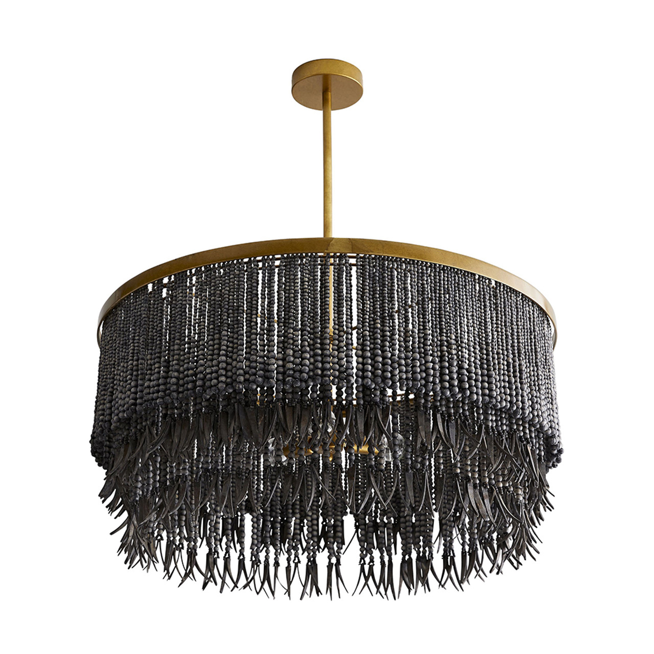 Arteriors Baja Chandelier - Dark Gray Wash Coco Beads