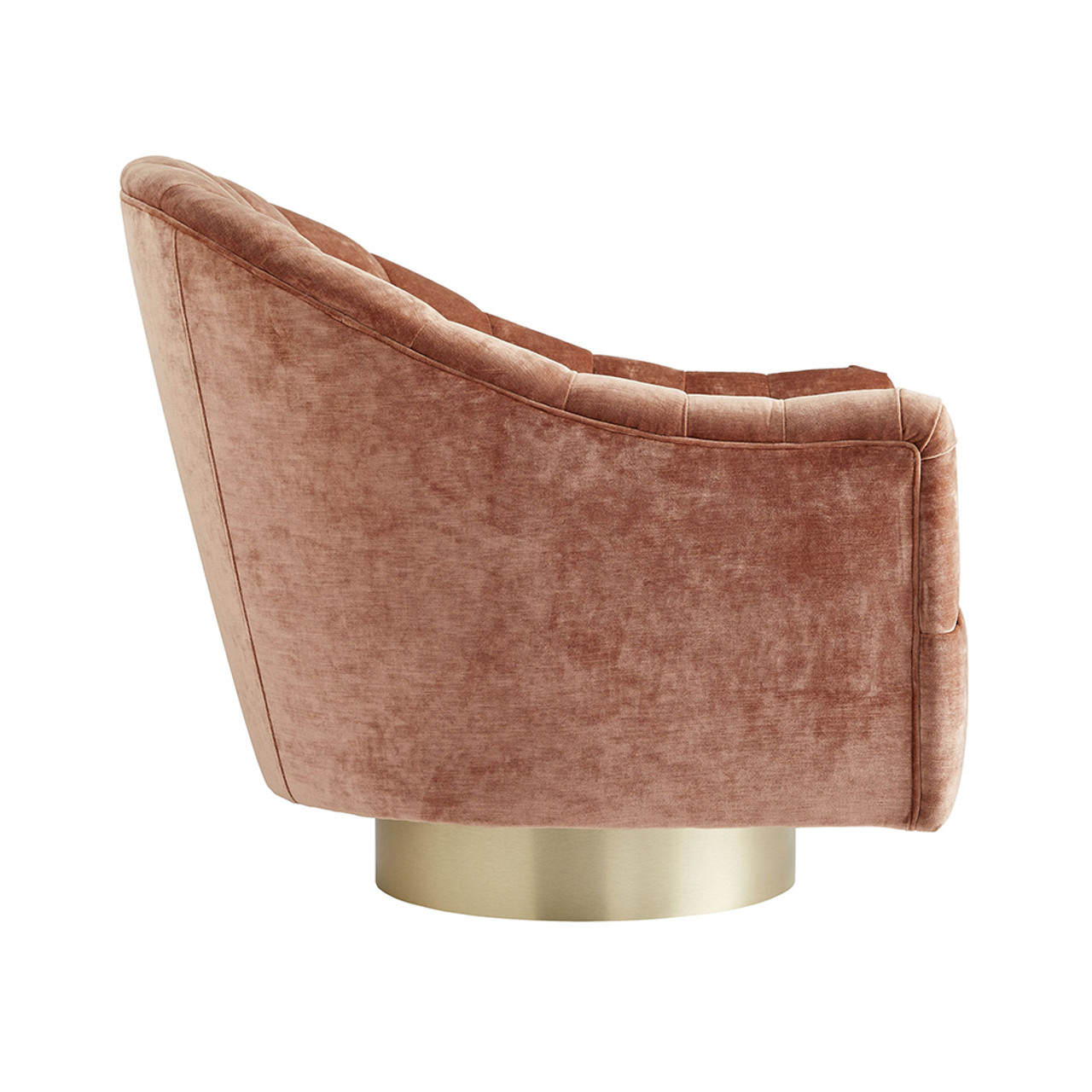 Arteriors Springsteen Chair Dusty Rose Velvet Swivel