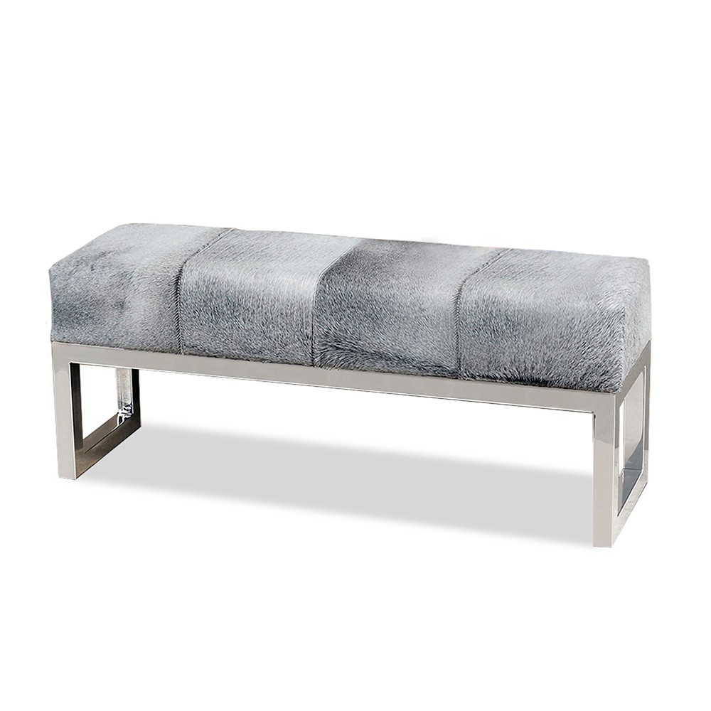 Interlude Home Moro Hide Bench