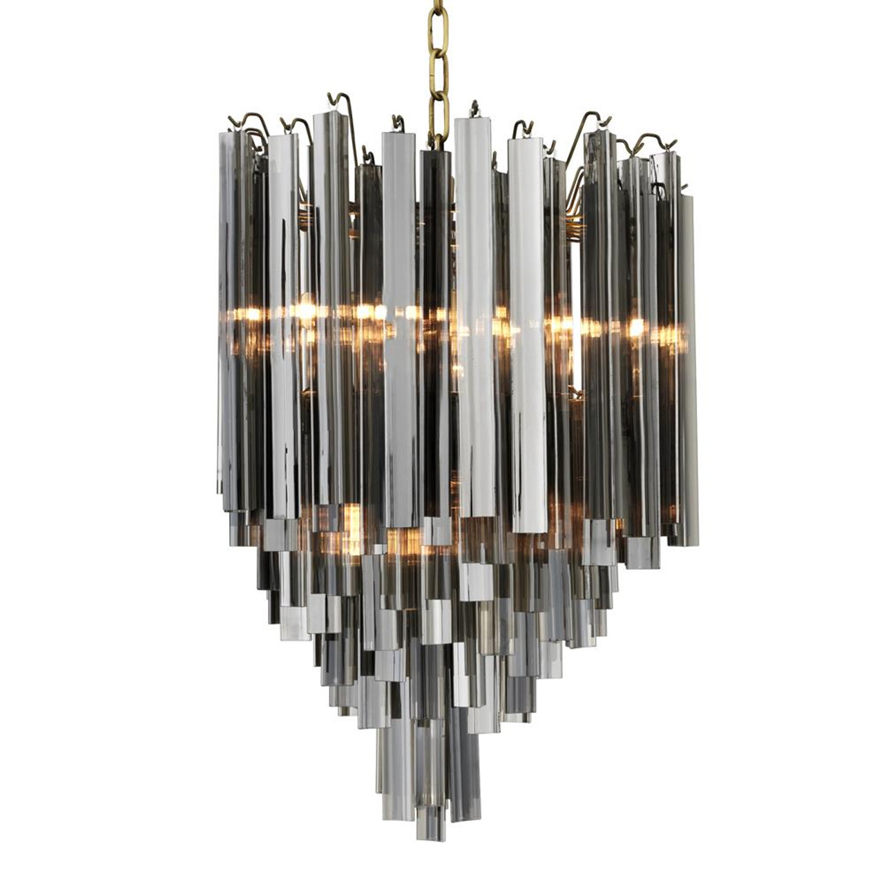 Salinas Modern Brass Chandelier - (Antique Brass Finish