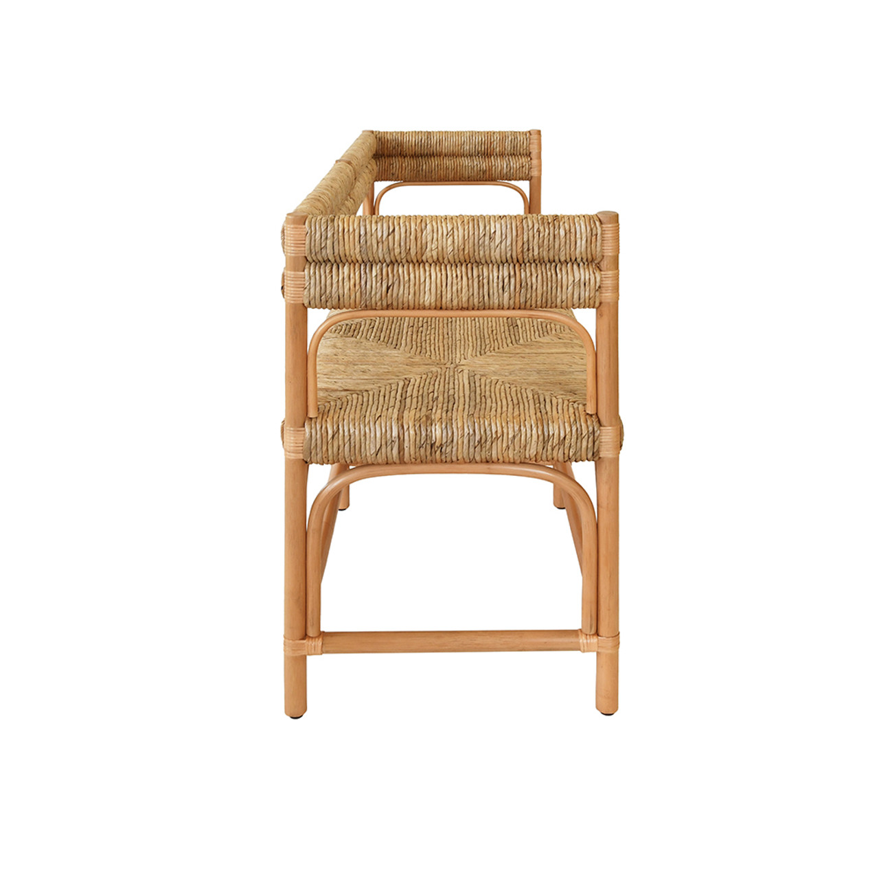 Rattan bench seat with back shop