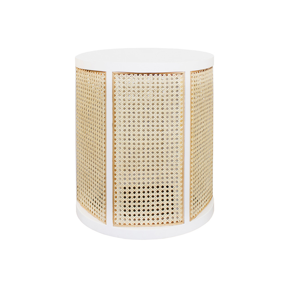 Worlds Away Cane Side Table