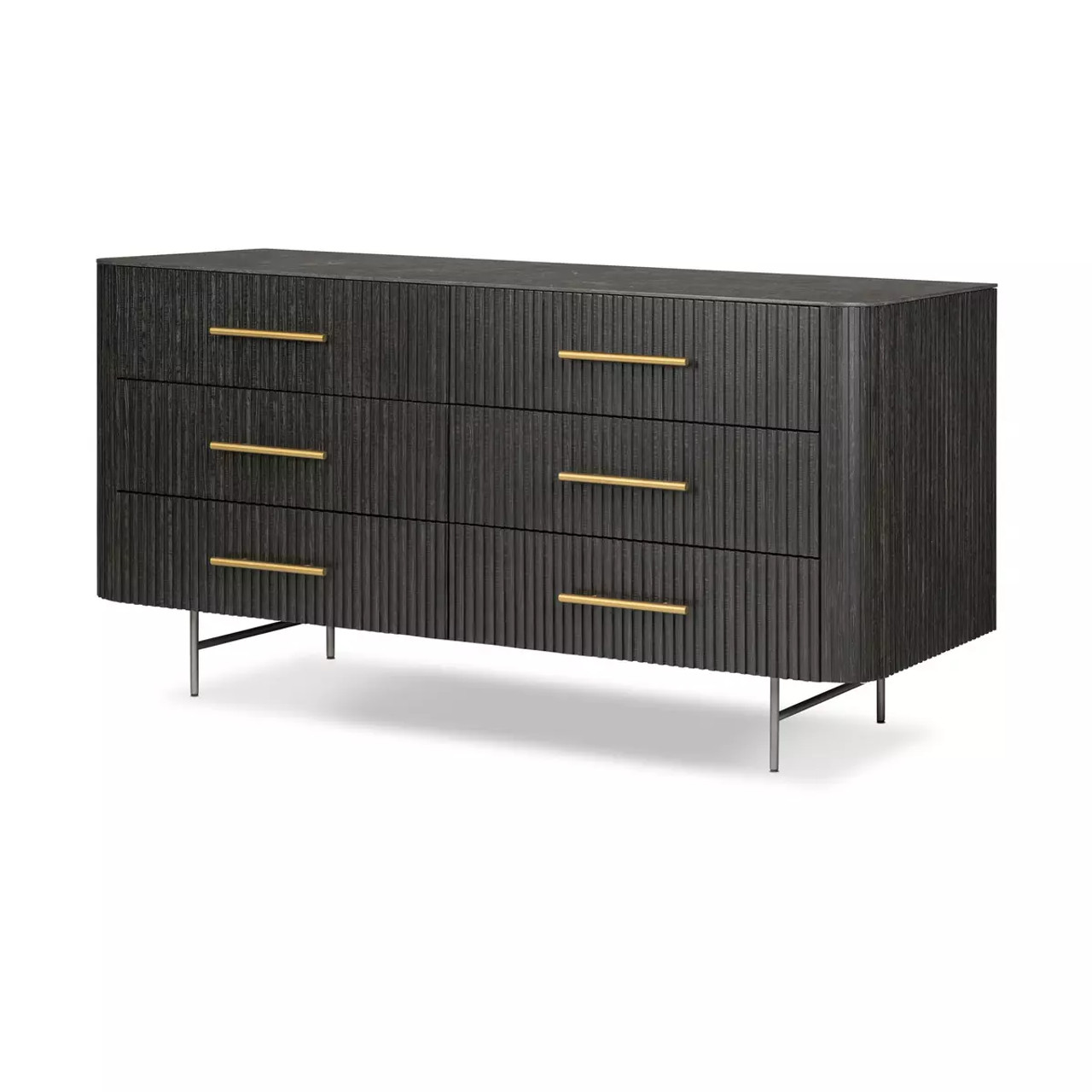 Sophia 6 drawer dresser black cheap