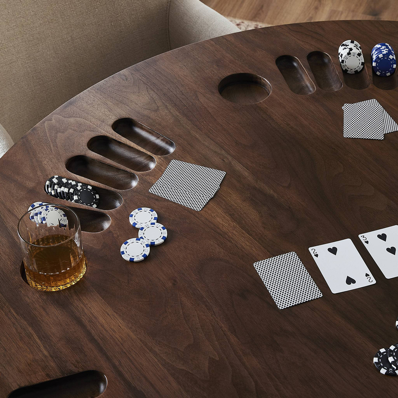 Amber Lewis x Four Hands Mayfield Poker Table - Dark