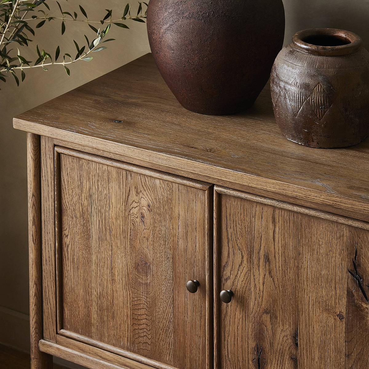 Amber Lewis x Four Hands Bari Sideboard - Weathered Oak Veneer