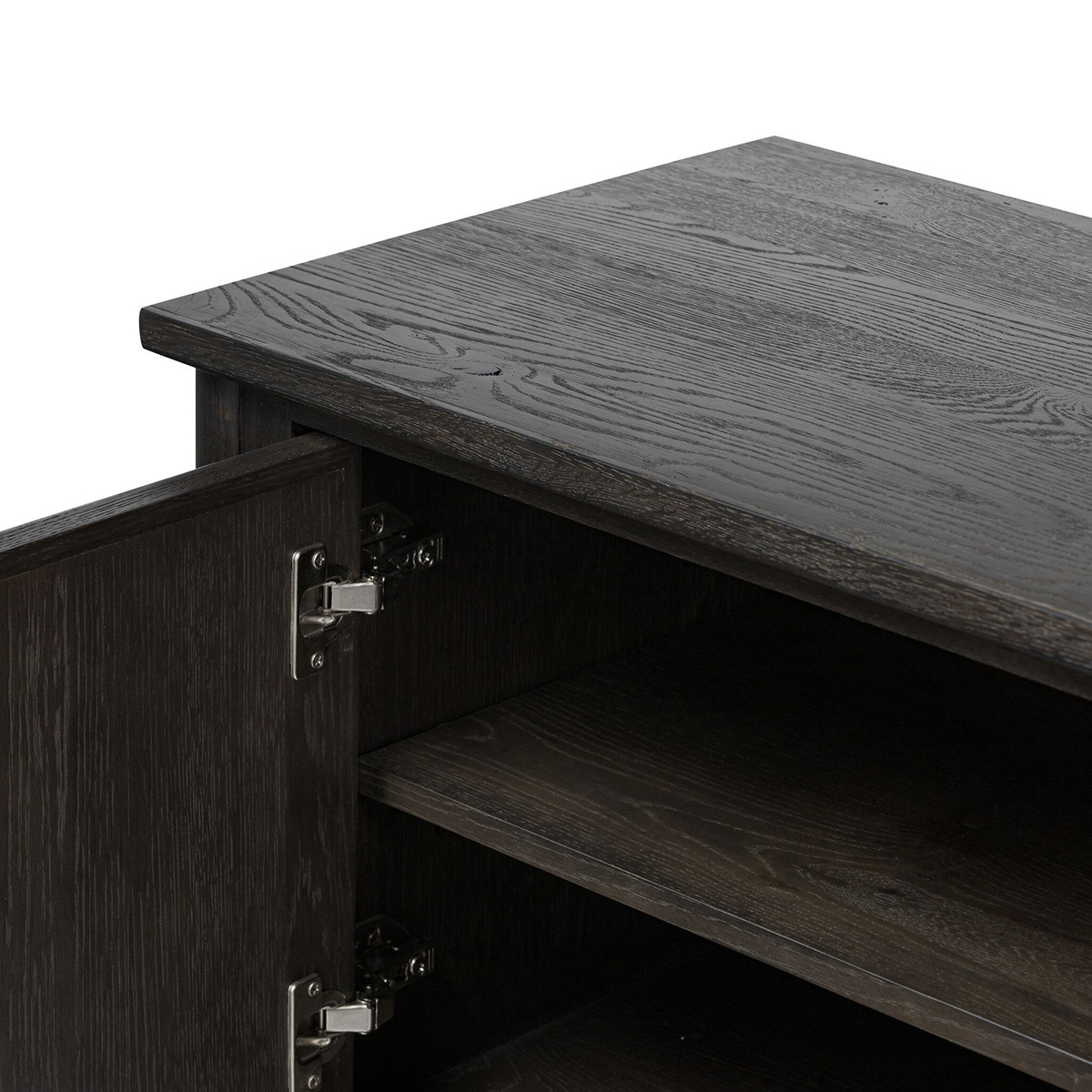 Amber Lewis x Four Hands Bari Sideboard - Cracked Smoked Black Veneer