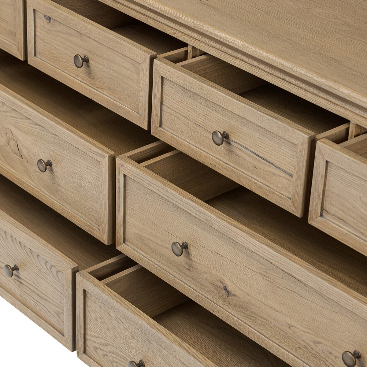 Amber Lewis x Four Hands Geoffrey Wide Dresser - Worn Oak Veneer