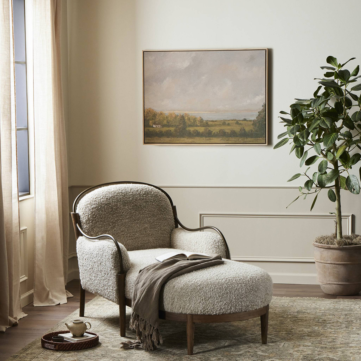 Amber Lewis x Four Hands Demi Chaise - Ivan Stone