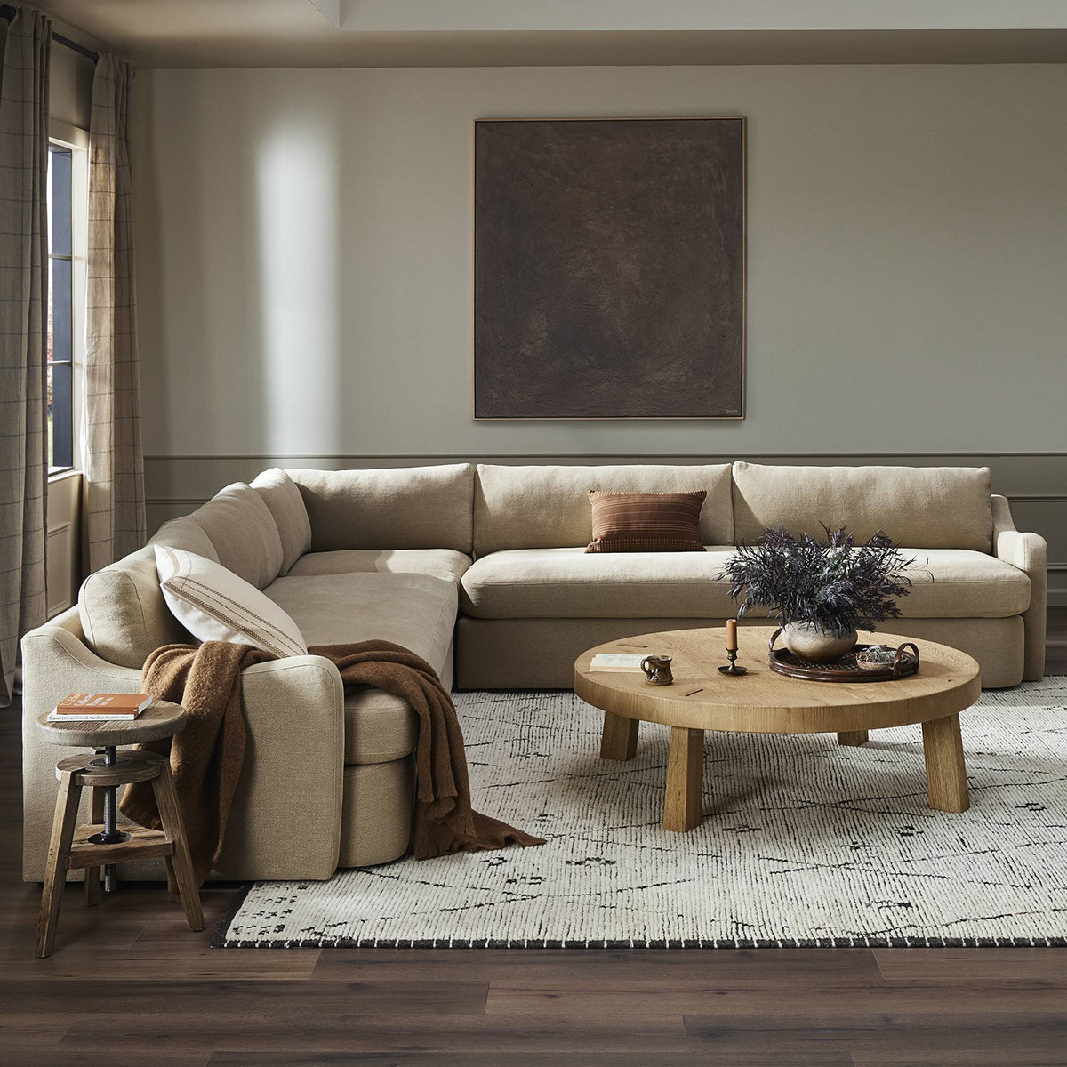 Amber Lewis x Four Hands Aurelia 3-Piece Sectional - Broadway Canvas
