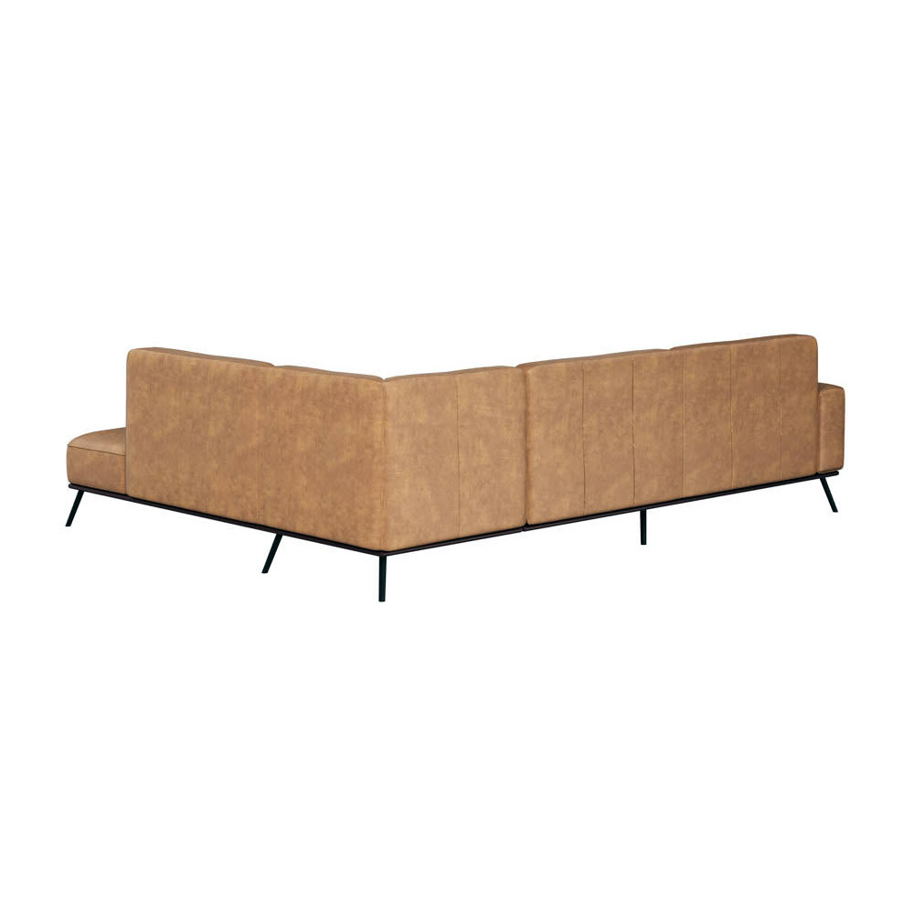 Sunpan Brandi Sofa Chaise - Raf - Camel Leather