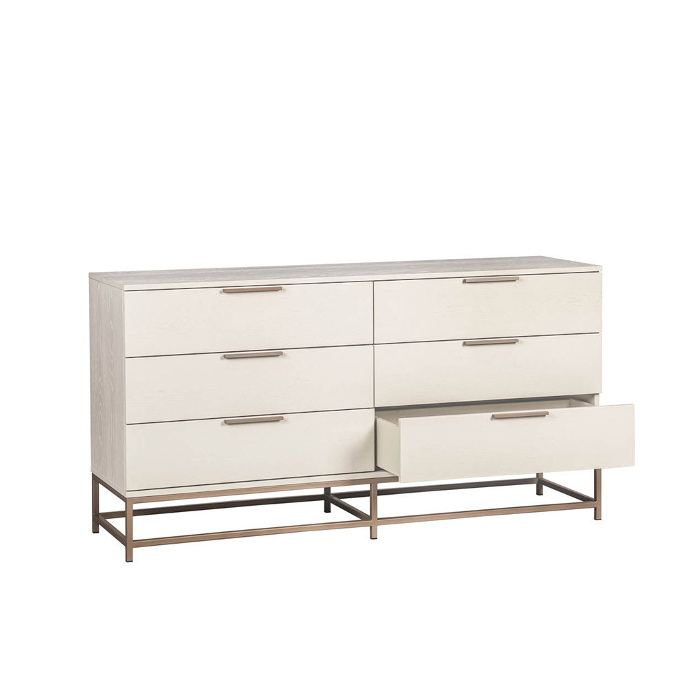 Sunpan Rebel Dresser, Small / Champagne Gold / Cream