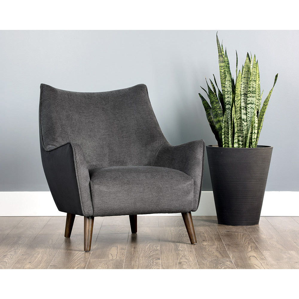 Sunpan Sorrel Lounge Chair Polo Club Kohl Grey Abbington Black