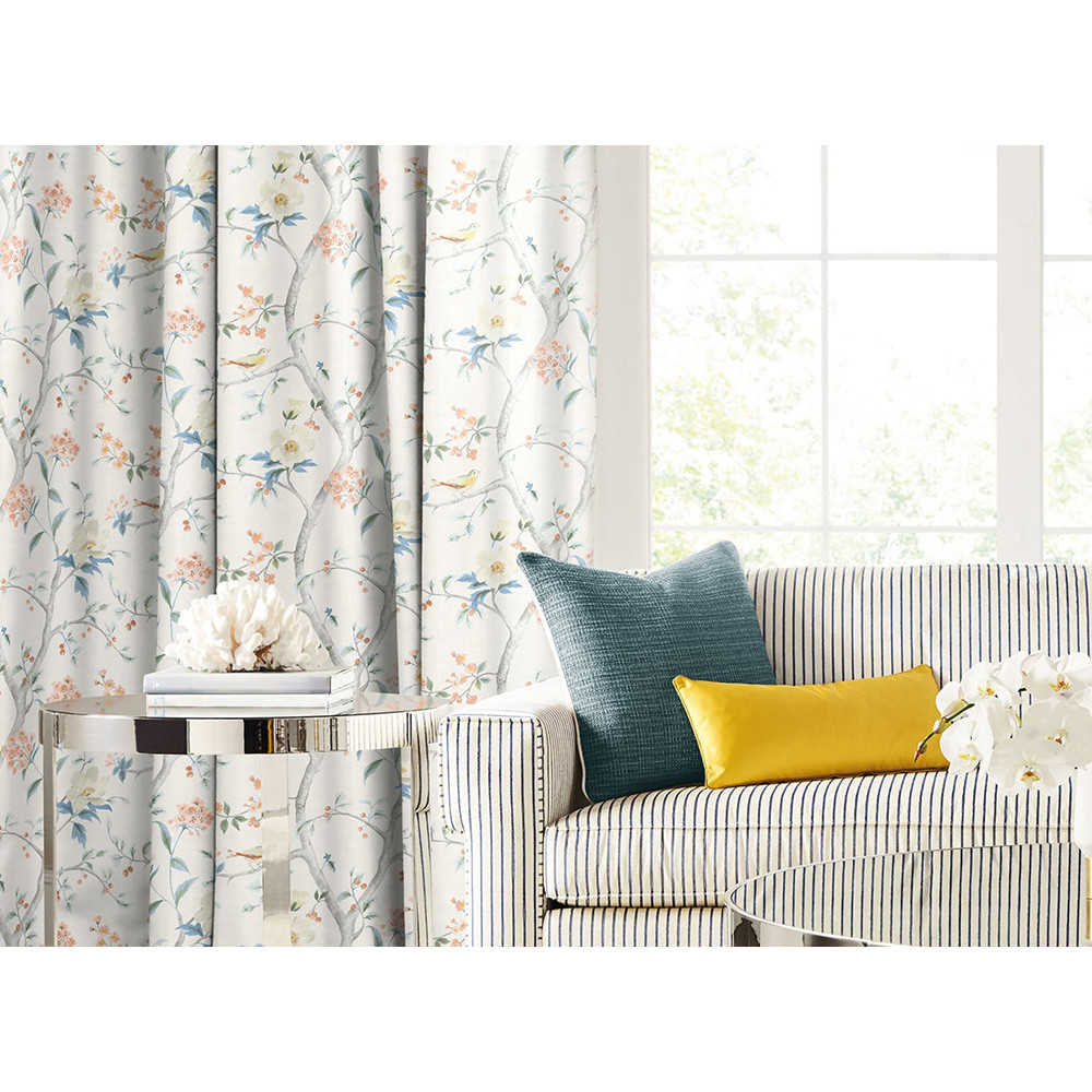★希少★MARLEN/マーレン Nature/ネイチャー F 青/白 Lillian August Southport Floral Trail Fabric - Eggshell, Melon