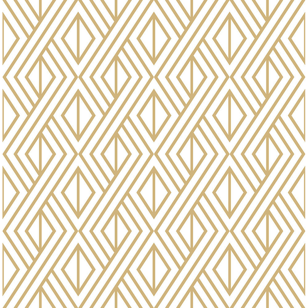 NextWall Gold Diamond Geometric - Metallic Gold
