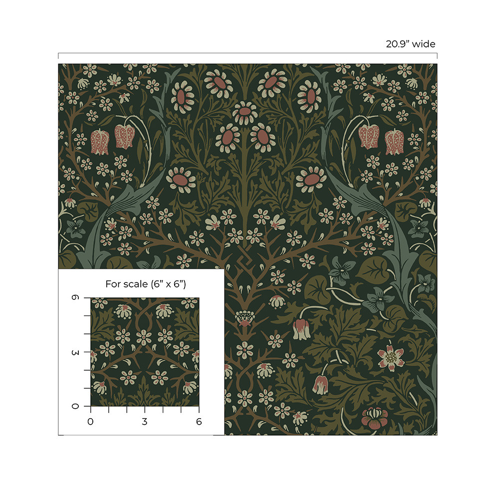 NextWall Victorian Garden - Greenery