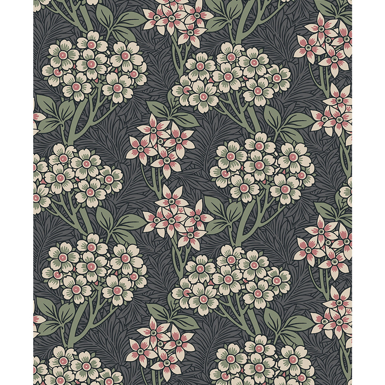 本179／インテリア本　The Floral Home Japanese Floral Midnight Rug - Florence Broadhurst