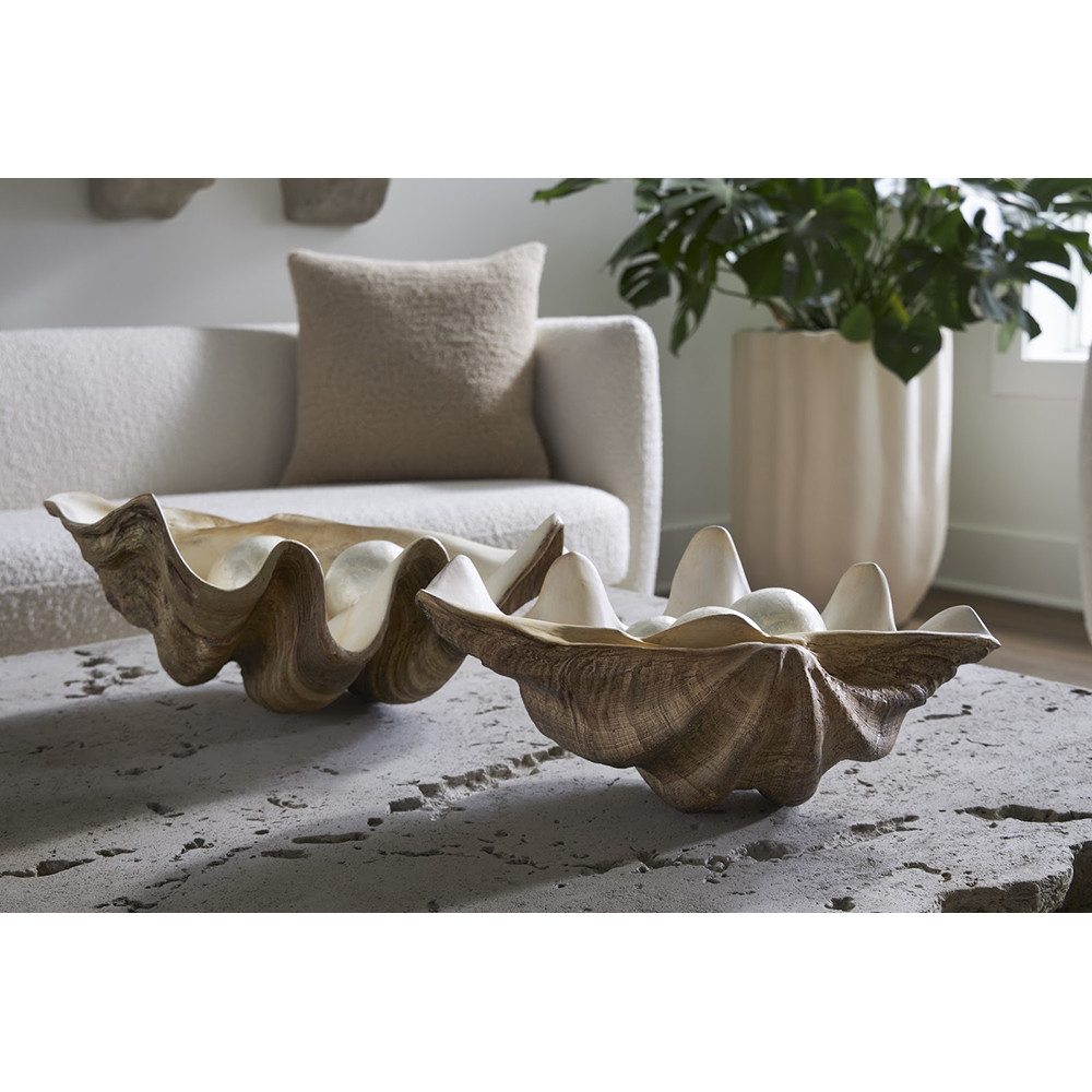 Phillips Collection Cast Clam Shell Bowl - Faux Finish - LG