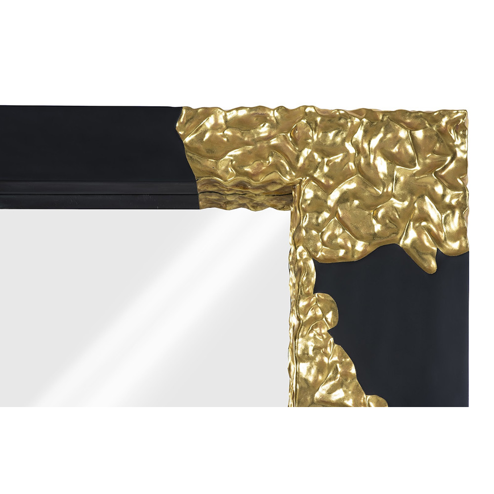 Phillips Collection Mercury Mirror - Rectangle - Black - Gold Leaf