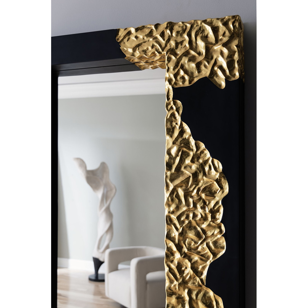 Phillips Collection Mercury Mirror - Rectangle - Black - Gold Leaf