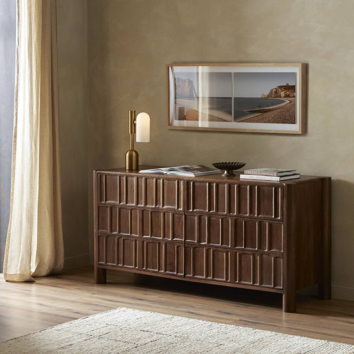 Four Hands Ezri 6 Drawer Dresser - Cocoa Oak