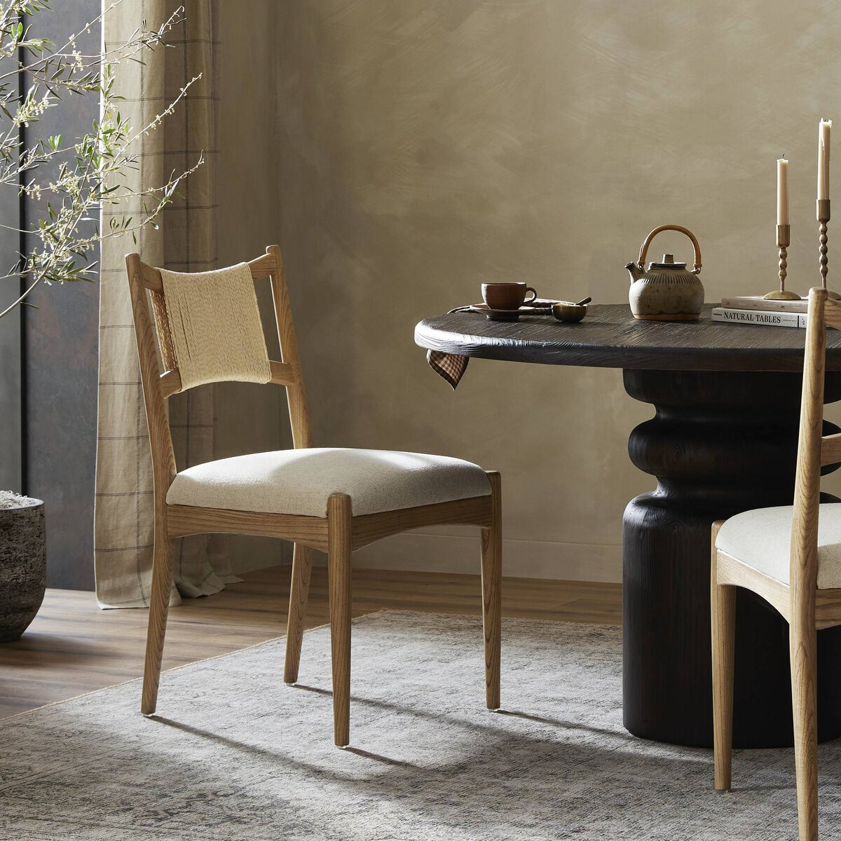Four Hands Haddon Dining Chair - Light Natural Rush