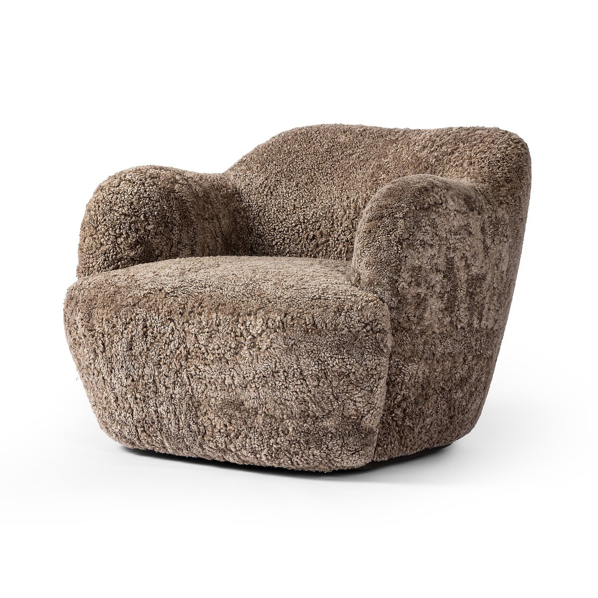 Four Hands Julius Swivel Chair - Taupe Shearling