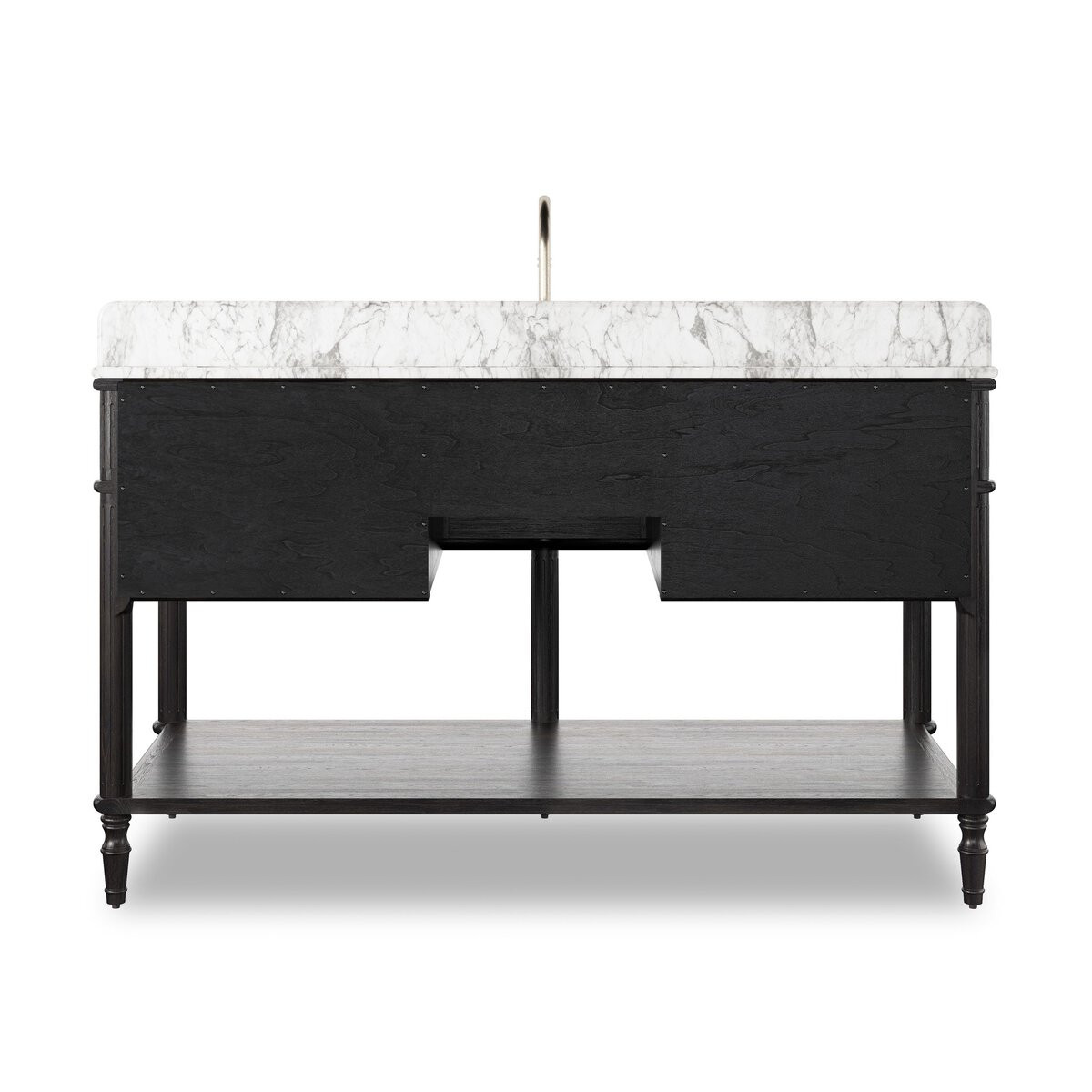 Four Hands Toulouse Single Wide Vanity - Satin Black Veneer