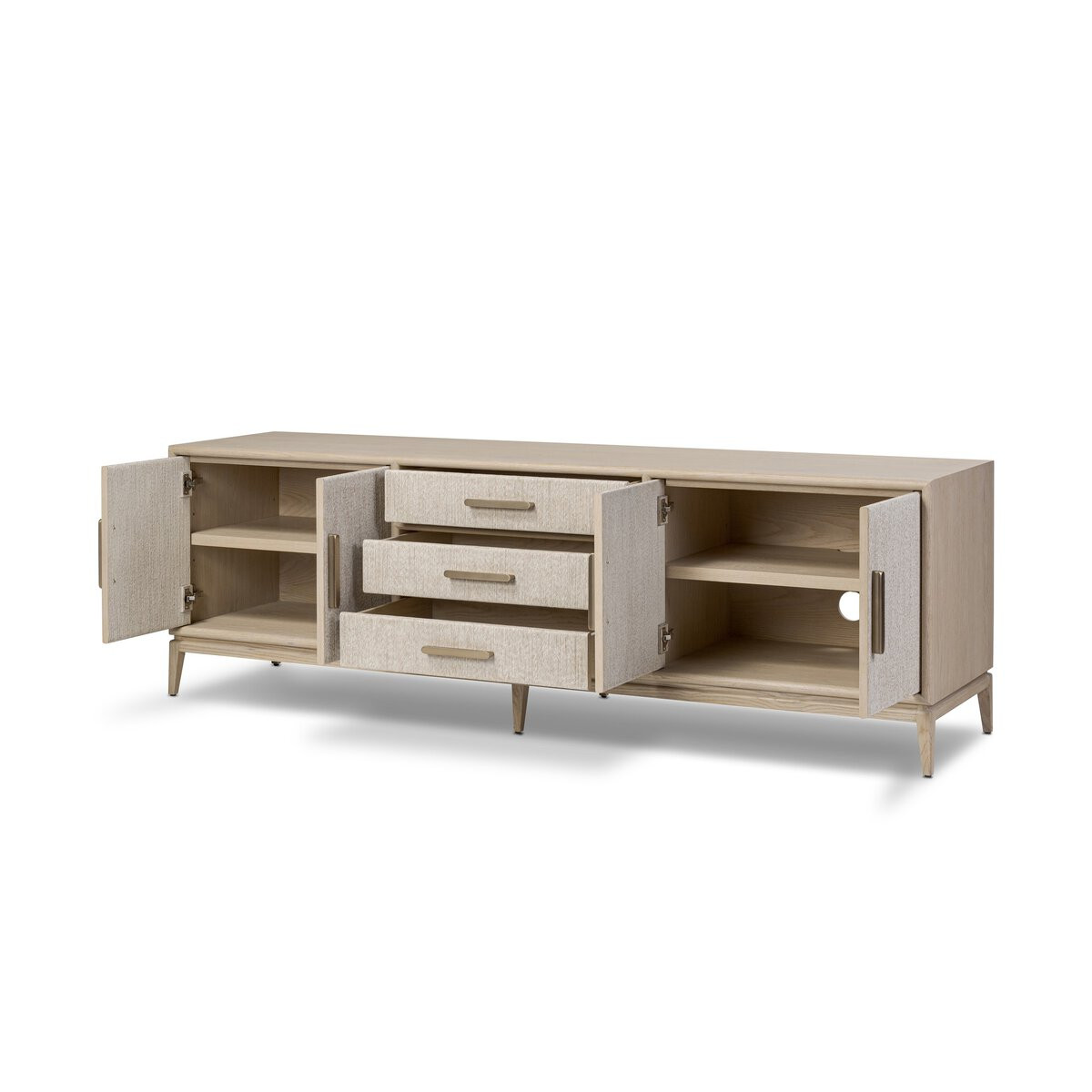 Four Hands Rosenell Media Console - Natural Oak Veneer