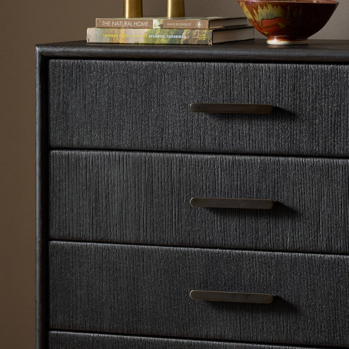Four Hands Rosenell 8 Drawer Dresser - Black Oak Veneer