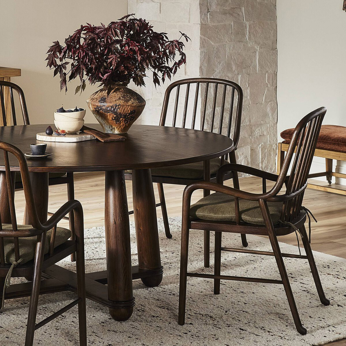 Amber Lewis x Four Hands Brenna Dining Chair - Broadway Olive