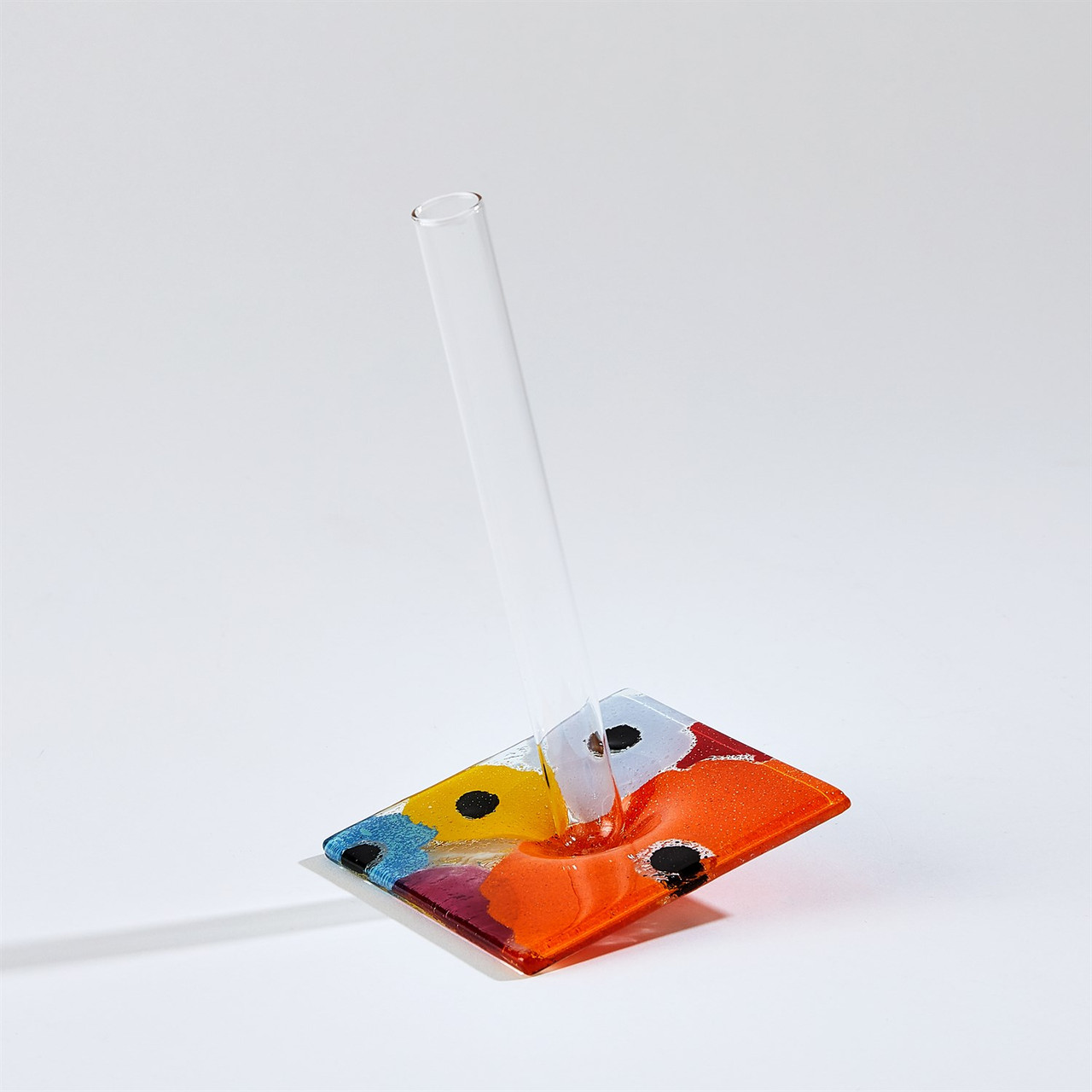 Global Views Fused Floral Coaster Set - Bright