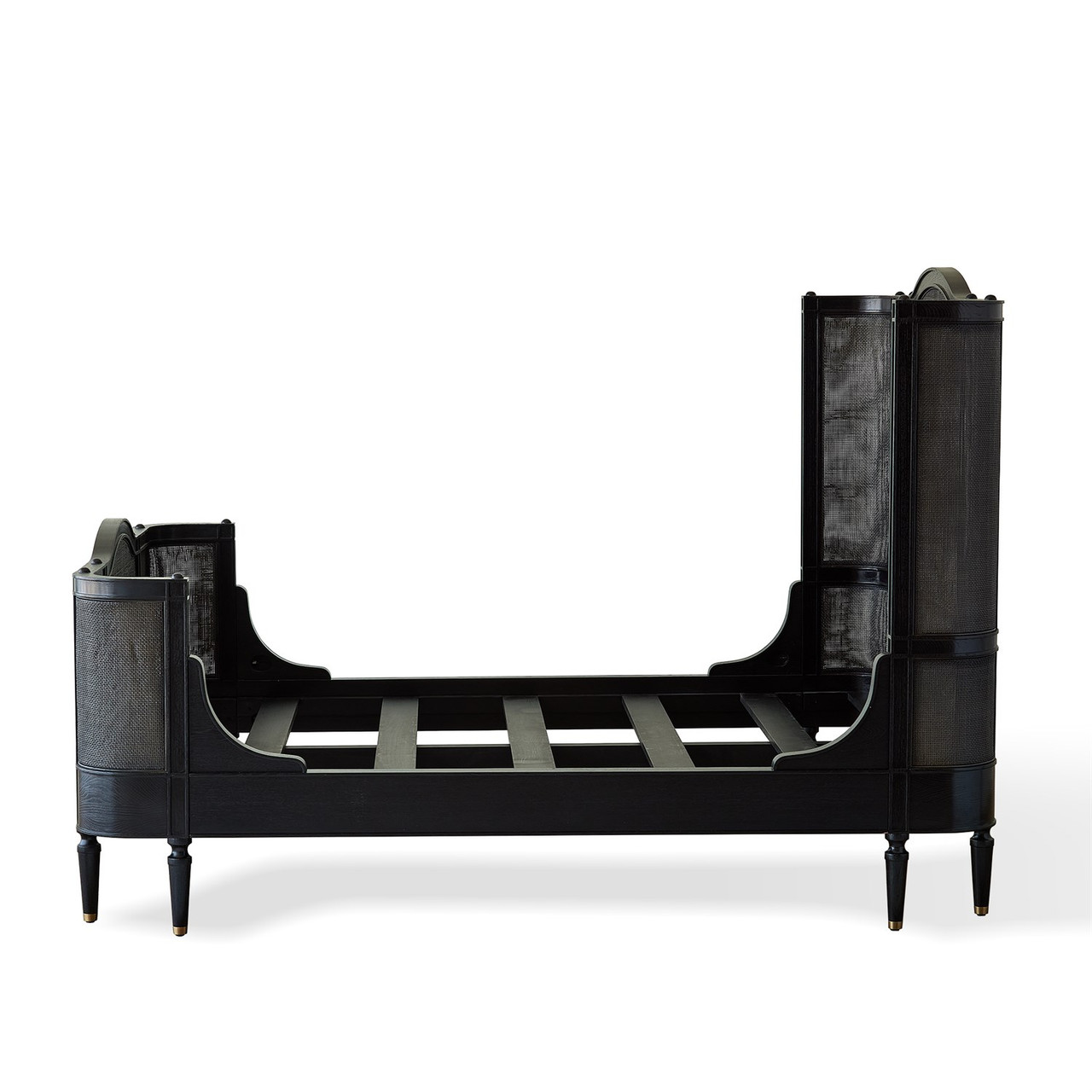 Global Views Josephine Queen Bed - Blackened Oak