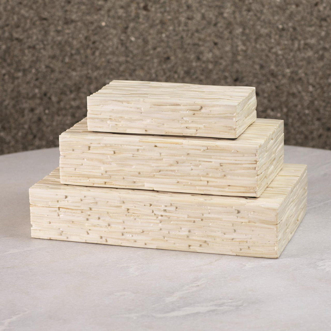 Studio A Home Chiseled Bone Storage Box - Thumbnail 5