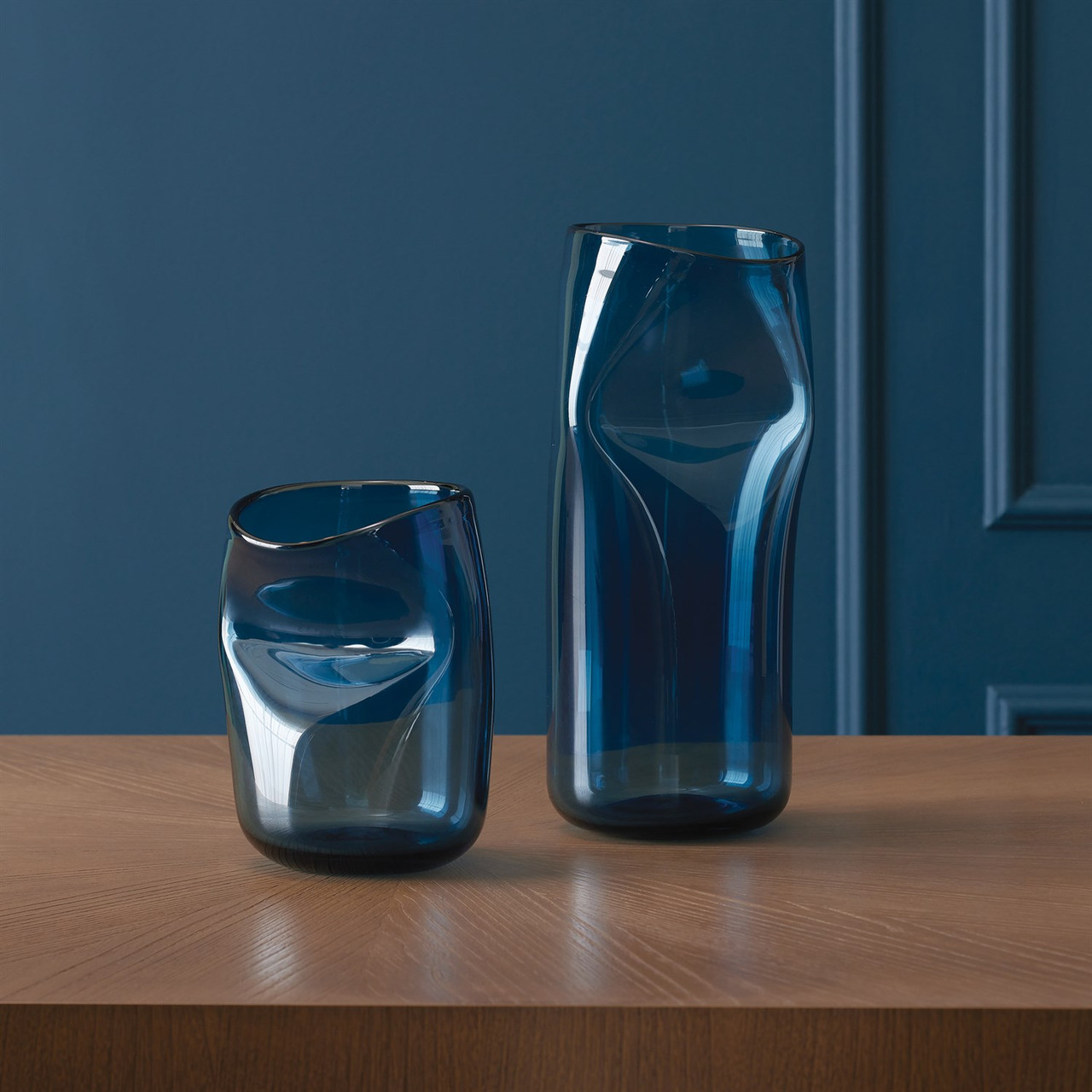 Studio A Contour Vase - Blue - Lg