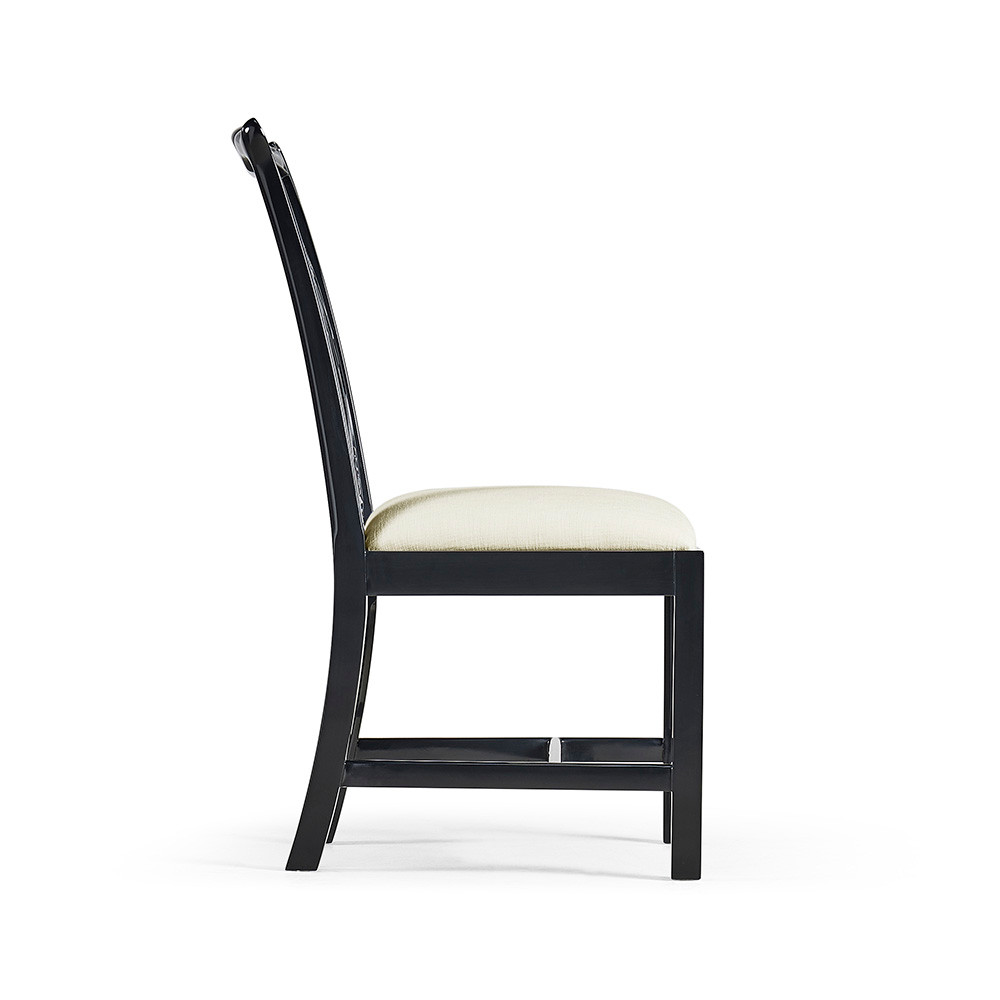 Jonathan Charles Reimagined Spark Chippendale Black Side Chair