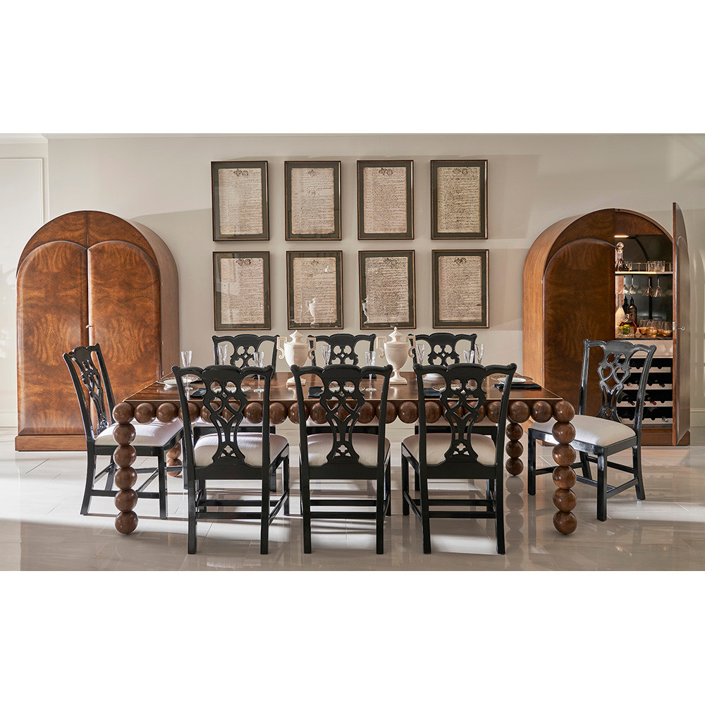 Jonathan Charles Reimagined Spark Chippendale Black Side Chair