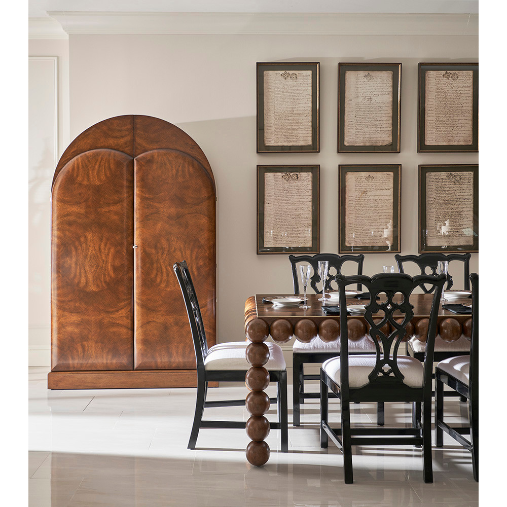 Jonathan Charles Reimagined Spark Chippendale Black Side Chair