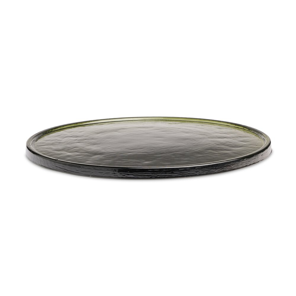 Amber Lewis x Four Hands Suz Lazy Susan - Moss Cast Glass