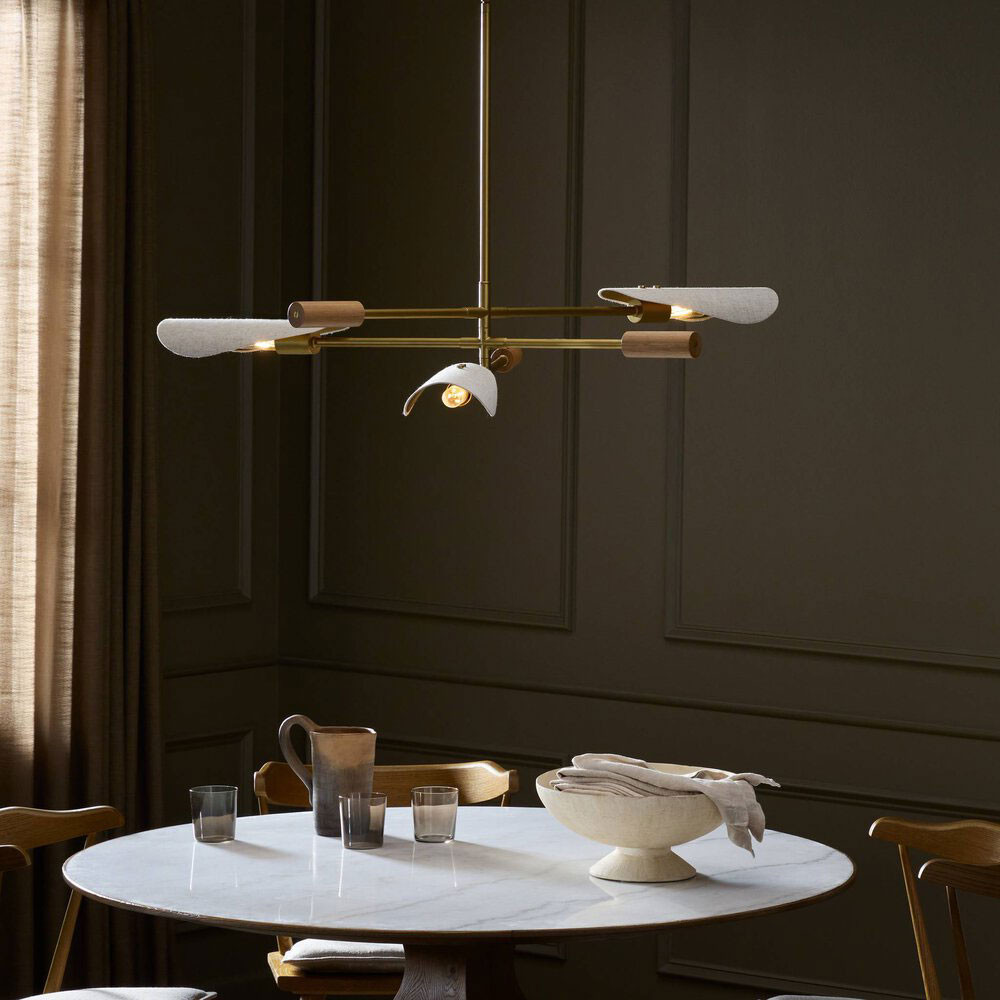 Four Hands Astrid Chandelier - Flax Linen
