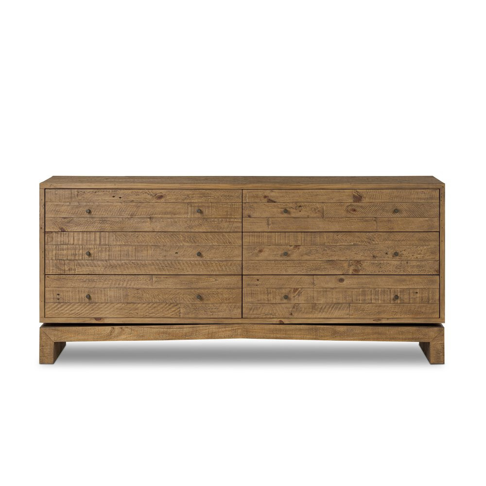 four hands dresser Four Hands Glenview 9 Drawer Dresser in Weathered Oak Veneer main image 0