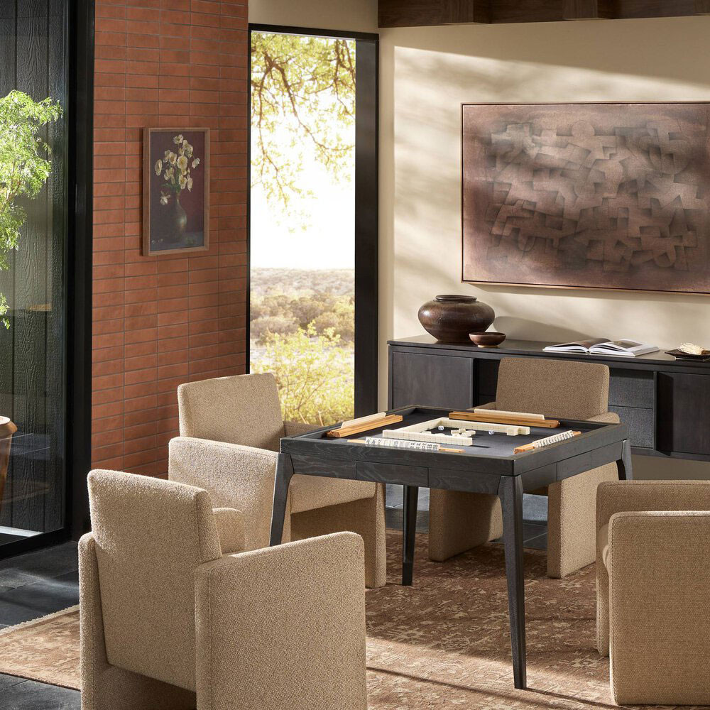 Four Hands District Eight Mahjong Table - Ebonized Oak