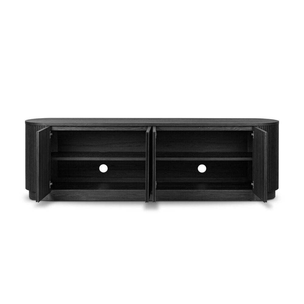 Four Hands Delphi Media Console - Cerused Black Oak
